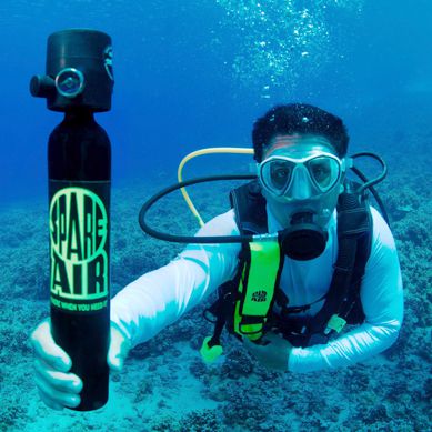 Spare Air is a better choice than a pony system, octopus or buddy breathing