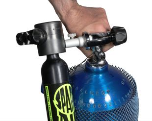 Slowly open valve to refill